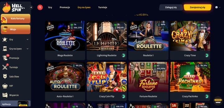 живые игры онлайн казино hellspin